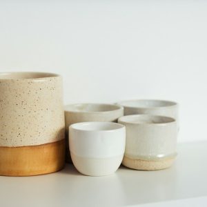 NestingDepot Handcrafted Ceramic 4-Piece Nesting Pinch & Prep Bowls Set
